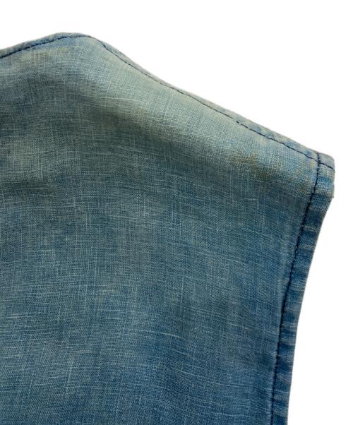 RRL（ダブルアールエル）RRL (ダブルアールエル) Abrams Indigo Cotton Vest　 刺し子ベスト インディゴ サイズ:Mの古着・服飾アイテム