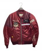 AVIREXアヴィレックス）の古着「MA-1 BLACK KNIGHTS」｜レッド