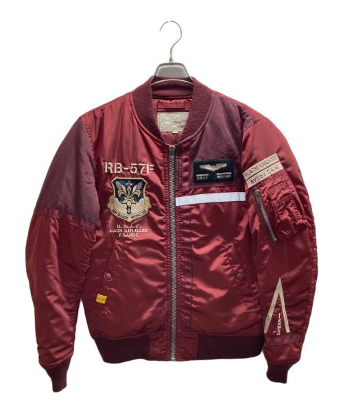 AVIREX（アヴィレックス）AVIREX (アヴィレックス) MA-1 BLACK KNIGHTS レッド サイズ:Lの古着・服飾アイテム