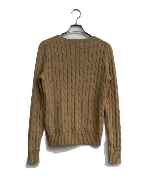 POLO RALPH LAUREN（ポロ・ラルフローレン）POLO RALPH LAUREN (ポロ・ラルフローレン) ケーブルニット ブラウン サイズ:Sの古着・服飾アイテム