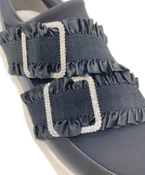 ANTEPRIMA（アンテプリマ）ANTEPRIMA (アンテプリマ) フリルスリッポンスニーカー ブラック サイズ:Lの古着・服飾アイテム