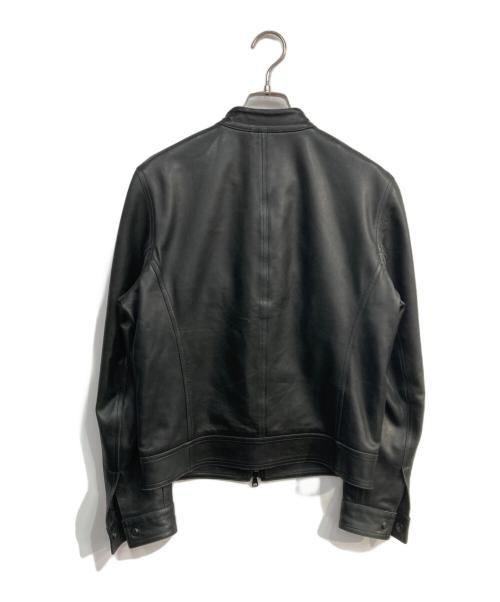 EMMETI（エンメティ）EMMETI (エンメティ) シングルライダースレザージャケット ブラック サイズ:44の古着・服飾アイテム