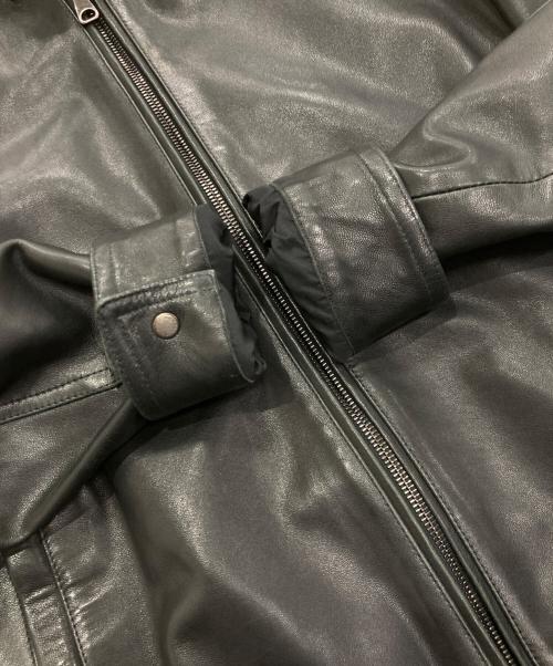 EMMETI（エンメティ）EMMETI (エンメティ) シングルライダースレザージャケット ブラック サイズ:44の古着・服飾アイテム
