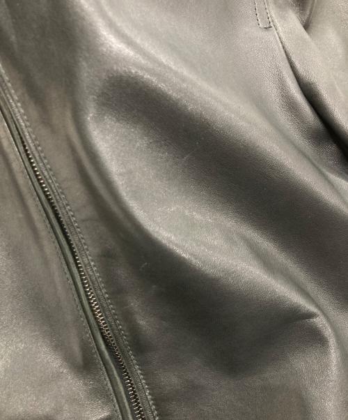 EMMETI（エンメティ）EMMETI (エンメティ) シングルライダースレザージャケット ブラック サイズ:44の古着・服飾アイテム