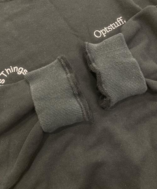 OPTSTUFF（オプトスタフ）OPTSTUFF (オプトスタフ) CREWNECK SWEAT SHIRT ブラック サイズ:Lの古着・服飾アイテム