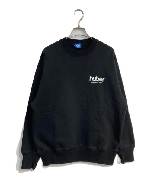 Huber Store（ヒューバーストア）Huber Store (ヒューバーストア) Small Printer Logo Crewneck Sweatshirt ブラック サイズ:Ｍの古着・服飾アイテム