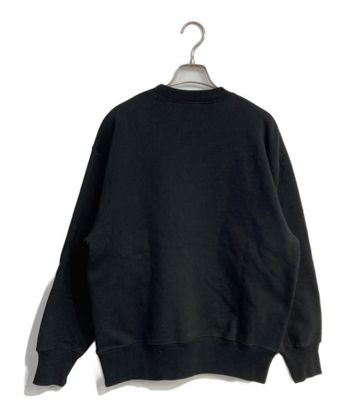 Huber Store（ヒューバーストア）Huber Store (ヒューバーストア) Small Printer Logo Crewneck Sweatshirt ブラック サイズ:Ｍの古着・服飾アイテム