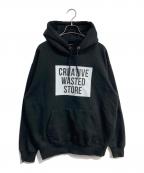 creative drug store×WASTED YOUTHクリエイティブドラッグストア×ウェイステッドユース）の古着「CREATIVE WASTED STORE Hoodie」｜ブラック
