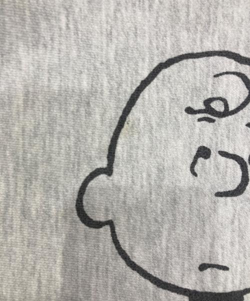 Champion（チャンピオン）Champion (チャンピオン) PEANUTS (ピーナッツ) REVERSE WEAVEプリントスウェット グレー サイズ:Mの古着・服飾アイテム