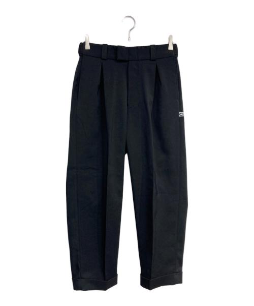 CAHLUMN（カウラム）CAHLUMN (カウラム) Polyester 1 Tuck Slacks Pant ブラック サイズ:Ｍの古着・服飾アイテム