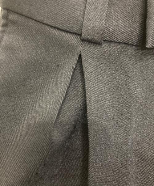 CAHLUMN（カウラム）CAHLUMN (カウラム) Polyester 1 Tuck Slacks Pant ブラック サイズ:Ｍの古着・服飾アイテム