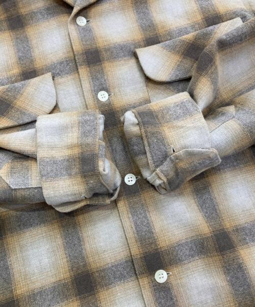 PENDLETON（ペンドルトン）PENDLETON (ペンドルトン) Subculture (サブカルチャー) BerBerJin (ベンベルジン) オンブレチェックオープンカラーシャツ ベージュ サイズ:3の古着・服飾アイテム