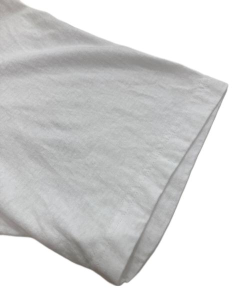 MINEDENIM（マインデニム）MINEDENIM (マインデニム) Monochrome Two tone Face Crewneck T-SH - ホワイト サイズ:XLの古着・服飾アイテム