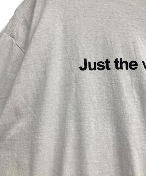 MINEDENIM（マインデニム）MINEDENIM (マインデニム) Monochrome Two tone Face Crewneck T-SH - ホワイト サイズ:XLの古着・服飾アイテム