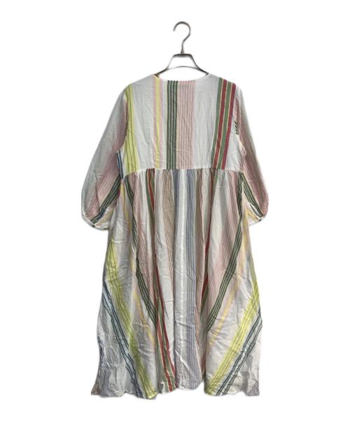 ne quittez pas（ヌキテパ）ne quittez pas (ヌキテパ) コットンマルチストライプワンピース マルチカラー サイズ:Freeの古着・服飾アイテム