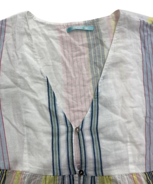 ne quittez pas（ヌキテパ）ne quittez pas (ヌキテパ) コットンマルチストライプワンピース マルチカラー サイズ:Freeの古着・服飾アイテム