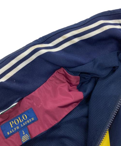 POLO RALPH LAUREN（ポロ・ラルフローレン）POLO RALPH LAUREN (ポロ・ラルフローレン) ハーフジップナイロンプルオーバー ネイビー サイズ:Lの古着・服飾アイテム