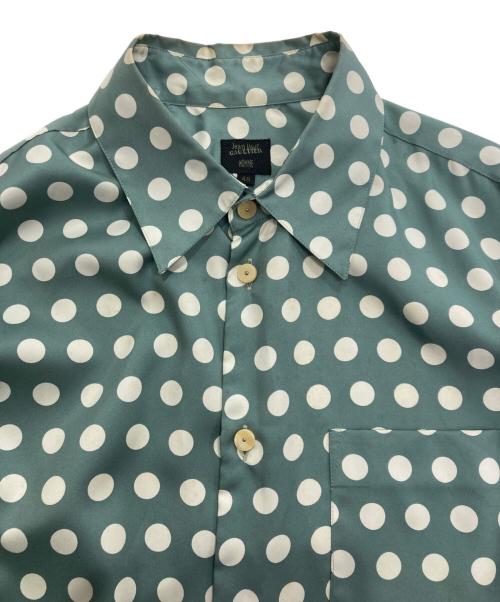 Jean Paul Gaultier homme（ジャンポールゴルチェオム）Jean Paul Gaultier homme (ジャンポールゴルチェオム) ドットシャツ グリーン サイズ:48の古着・服飾アイテム