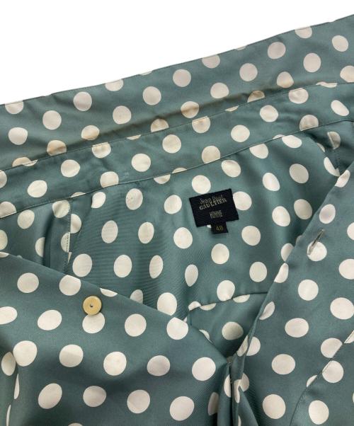 Jean Paul Gaultier homme（ジャンポールゴルチェオム）Jean Paul Gaultier homme (ジャンポールゴルチェオム) ドットシャツ グリーン サイズ:48の古着・服飾アイテム