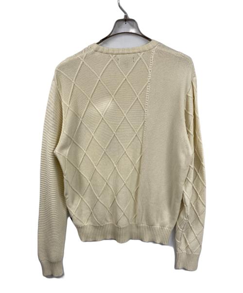 stussy（ステューシー）stussy (ステューシー) Patchwork  sweater ベージュ サイズ:Mの古着・服飾アイテム
