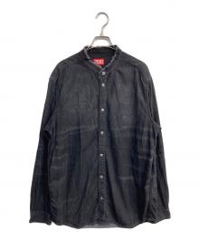 DIESEL（ディーゼル）の古着「D-SIMPLY-FSHバンドカラーシャツ」｜ブラック