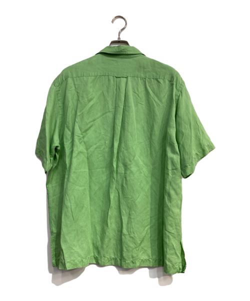 POLO RALPH LAUREN（ポロ・ラルフローレン）POLO RALPH LAUREN (ポロ・ラルフローレン) シルクリネンブレンドオープンカラーシャツ グリーン サイズ:Lの古着・服飾アイテム