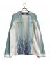 ACNE STUDIOS（アクネ ストゥディオズ）の古着「Soccer Uniform Style Logo Mesh Vertical Striped Long Sleeve Tee」｜ブルー