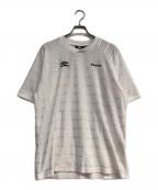SUPREME×UMBROシュプリーム×アンブロ）の古着「Stripe Soccer Jersey」｜ホワイト×ピンク