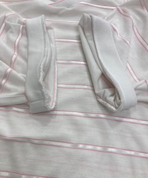SUPREME（シュプリーム）SUPREME (シュプリーム) UMBRO (アンブロ) Stripe Soccer Jersey ホワイト×ピンク サイズ:Mの古着・服飾アイテム
