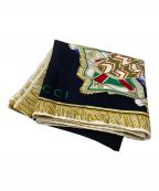 GUCCIグッチ）の古着「シルクスカーフ」｜ブラック×ベージュ