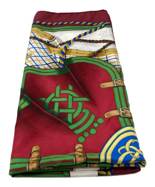HERMES（エルメス）HERMES (エルメス) GRANDE TENUE 馬の礼装 レッド×ホワイトの古着・服飾アイテム