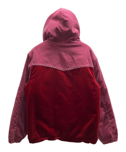 SUPREME（シュプリーム）Supreme (シュプリーム) Studded Velvet Hooded Work Jacket レッド サイズ:Ⅿの古着・服飾アイテム