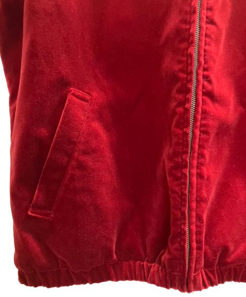 SUPREME（シュプリーム）Supreme (シュプリーム) Studded Velvet Hooded Work Jacket レッド サイズ:Ⅿの古着・服飾アイテム