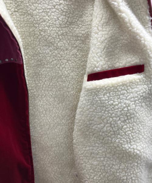 SUPREME（シュプリーム）Supreme (シュプリーム) Studded Velvet Hooded Work Jacket レッド サイズ:Ⅿの古着・服飾アイテム