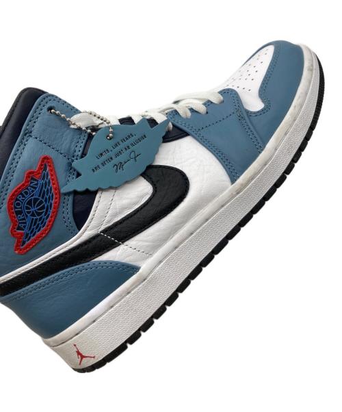 NIKE（ナイキ）NIKE (ナイキ) FACETASM (ファセッタズム) AIR JORDAN 1 MID SE FRLS APLA ホワイト×ブルー サイズ:26.5cmの古着・服飾アイテム
