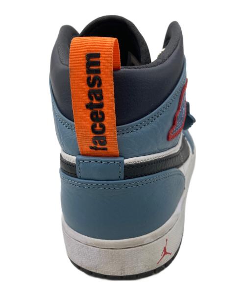 NIKE（ナイキ）NIKE (ナイキ) FACETASM (ファセッタズム) AIR JORDAN 1 MID SE FRLS APLA ホワイト×ブルー サイズ:26.5cmの古着・服飾アイテム