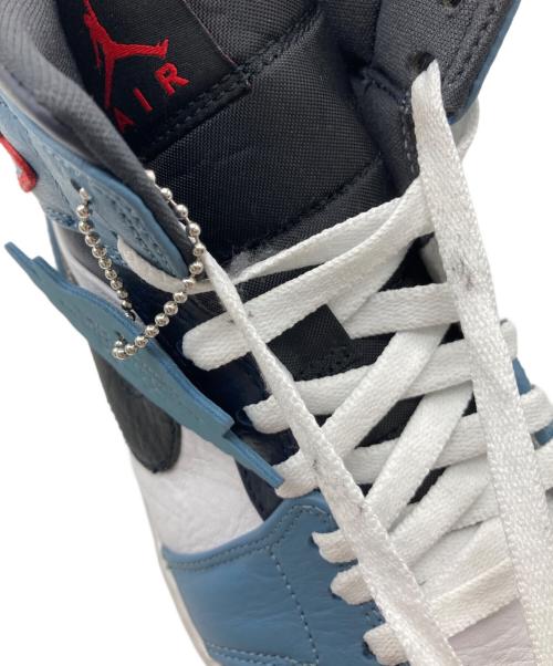 NIKE（ナイキ）NIKE (ナイキ) FACETASM (ファセッタズム) AIR JORDAN 1 MID SE FRLS APLA ホワイト×ブルー サイズ:26.5cmの古着・服飾アイテム