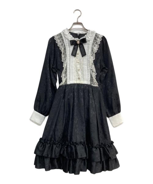 Pina sweetcollection（ピナスウィートコレクション）Pina sweetcollection (ピナスウィートコレクション) ローズジャガードワンピース ブラック サイズ:-の古着・服飾アイテム