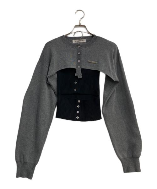 PRANK PROJECT（プランクプロジェクト）PRANK PROJECT (プランクプロジェクト) Multi-way Combination Knit ブラック×グレー サイズ:Freeの古着・服飾アイテム