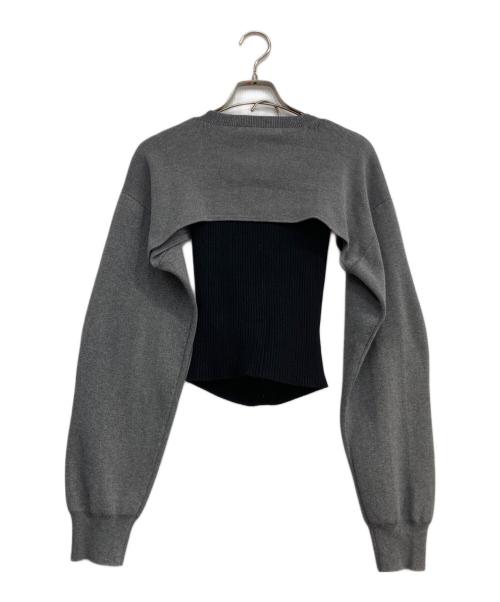 PRANK PROJECT（プランクプロジェクト）PRANK PROJECT (プランクプロジェクト) Multi-way Combination Knit ブラック×グレー サイズ:Freeの古着・服飾アイテム