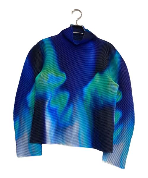 me ISSEY MIYAKE（ミーイッセイ ミヤケ）me ISSEY MIYAKE (ミーイッセイ ミヤケ) AURORA ブラウス ブルー サイズ:Freeの古着・服飾アイテム
