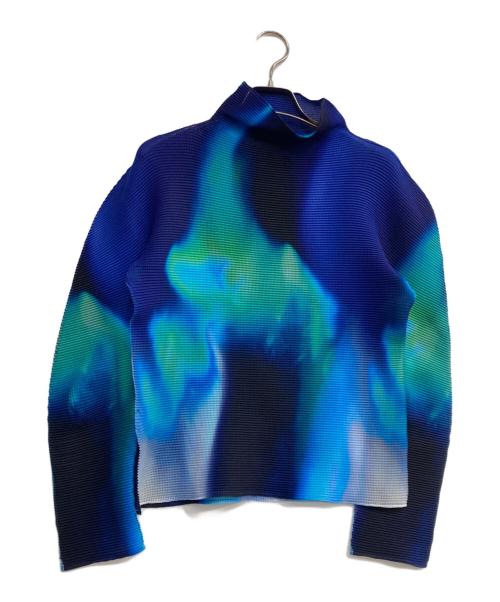 me ISSEY MIYAKE（ミーイッセイ ミヤケ）me ISSEY MIYAKE (ミーイッセイ ミヤケ) AURORA ブラウス ブルー サイズ:Freeの古着・服飾アイテム