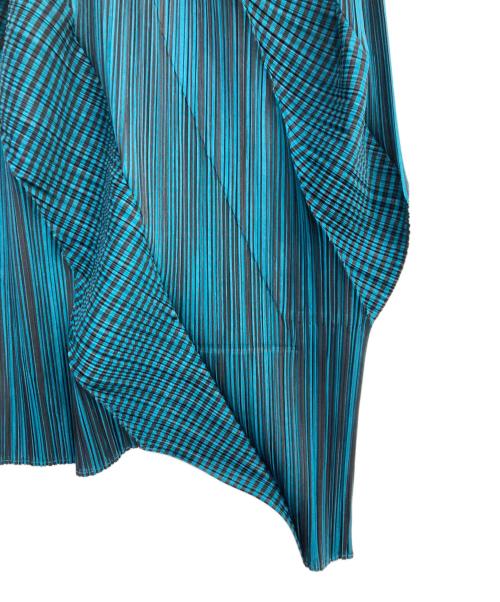 PLEATS PLEASE（プリーツプリーズ）PLEATS PLEASE (プリーツプリーズ) COSMIC RAYS プリーツスカート グリーン×ブラック サイズ:Freeの古着・服飾アイテム