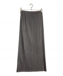 PLEATS PLEASE（プリーツプリーズ）の古着「BASICS プリーツスカート」｜グレー