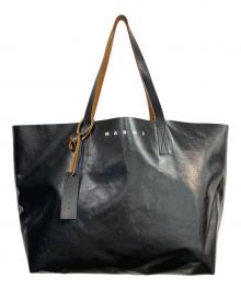 MARNI（マルニ）の古着「PVCバイカラー トートバッグ」｜ブルー×ブラック