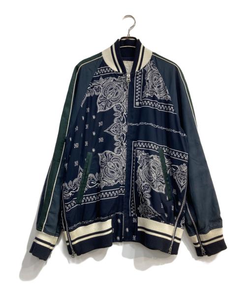 sacai（サカイ）sacai (サカイ) BandanaBomber Jacket ネイビー サイズ:3の古着・服飾アイテム