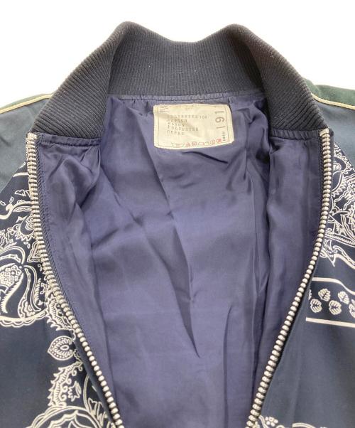 sacai（サカイ）sacai (サカイ) BandanaBomber Jacket ネイビー サイズ:3の古着・服飾アイテム
