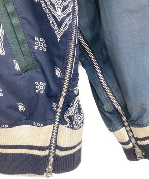 sacai（サカイ）sacai (サカイ) BandanaBomber Jacket ネイビー サイズ:3の古着・服飾アイテム