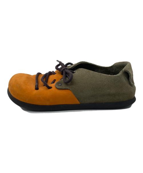 BIRKENSTOCK（ビルケンシュトック）BIRKENSTOCK (ビルケンシュトック) バイカラーシューズ ブラウン×オレンジ サイズ:26cmの古着・服飾アイテム