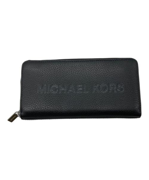 MICHAEL KORS（マイケル・コース）MICHAEL KORS (マイケル・コース) ラウンドジップウォレット ブラックの古着・服飾アイテム